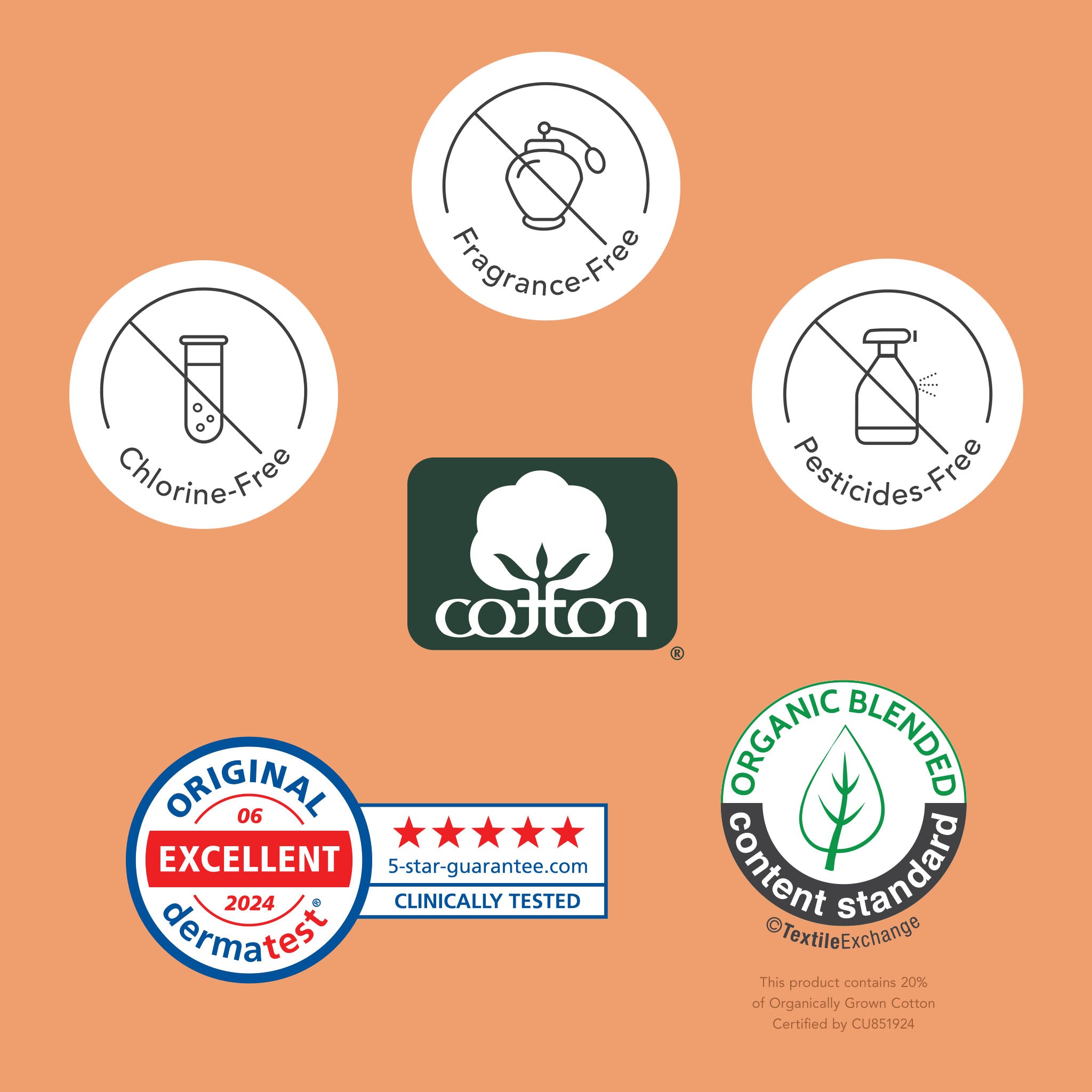 Long Unscented Panty Liners Made With Organic Cotton